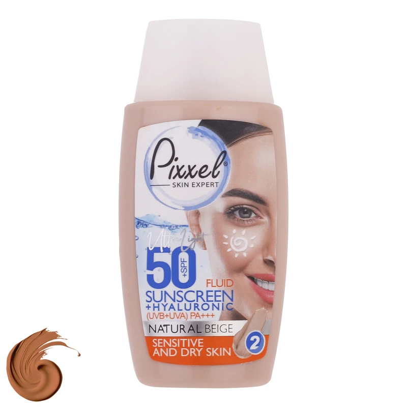 کرم ضدآفتاب پیکسل مدل Natural BEIGE،مناسب پوست‌های حساس و خشک حجم 50 میلی‌لیتر